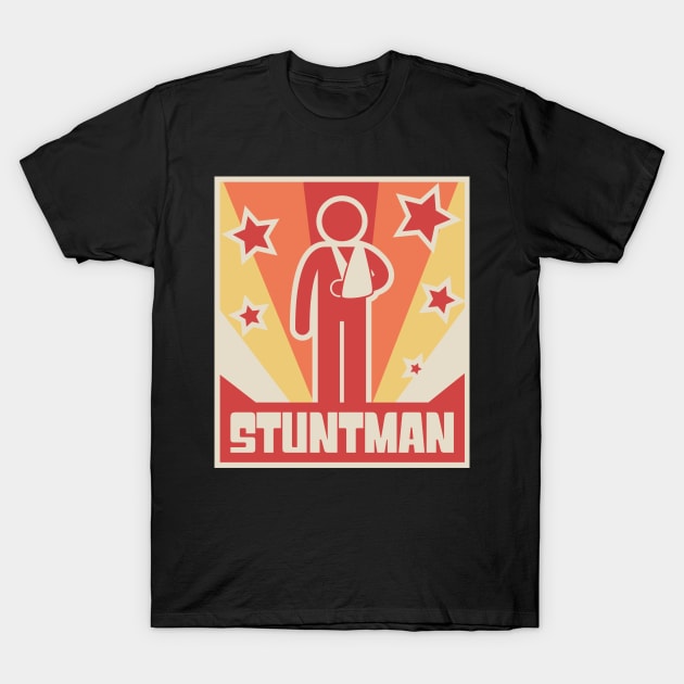 Stuntman Fractured Broken Hand Get Well Gift T-Shirt by MeatMan